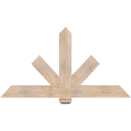 Ekena Millwork Kennewick Smooth Timber Gable Bracket, Douglas Fir, 60"W x 32"H x 3 1/2"D x 5 1/2"F, 13/12 Pitch GBW060X32X0406KEN00SDF